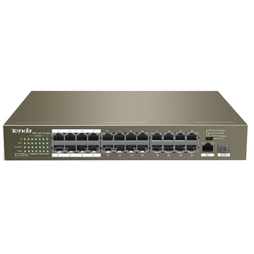 Tenda TEF1126P-24-250W, 24Port, PoE+Switch, Curry