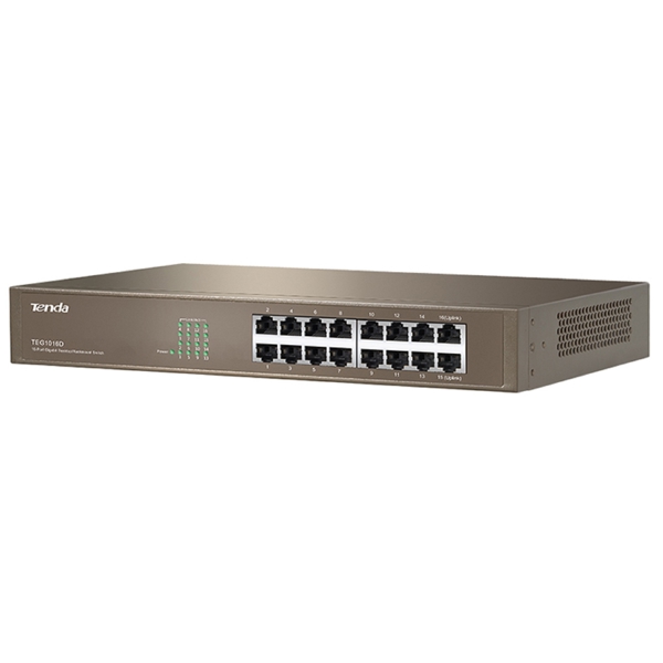 Tenda TEG1016D, 16Port Gigabit, Switch, Curry