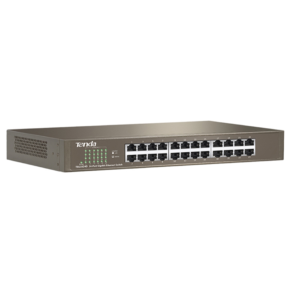 Tenda TEG1024D, 24Port Gigabit, Switch, Curry