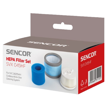 მტვერსასრუტის ფილტრი Sencor SVX 045HF, Filter Set For Vacuum Cleaner SVC 0825WH