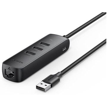 UGREEN CM416 (20984), USB-C, USB, RJ45, Hub, Black