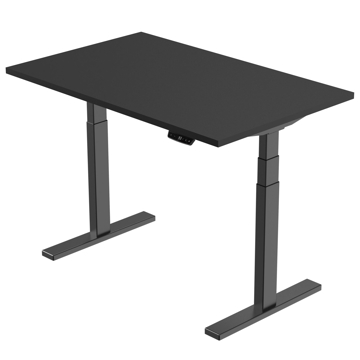 Brateck 3-Stage Dual Motor Sit-Stand Desk M09-23D Black