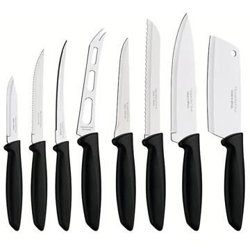 Tramontina 23498/032 Plenus, 8Pcs, Knife Set, Black