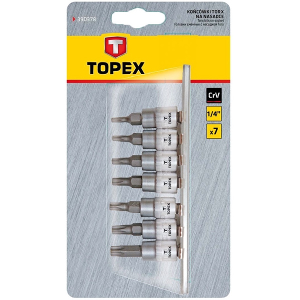 ხელსაწყოების ნაკრები Topex 39D378, 7 Pcs Tool Set, Silver