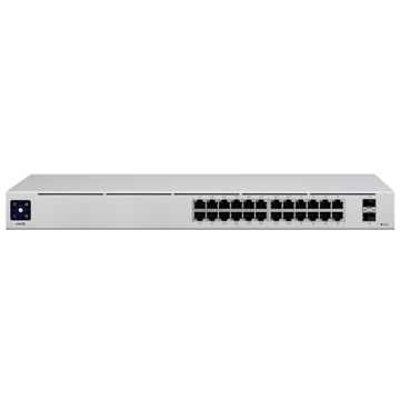 სვიჩი Ubiquiti USW-24-POE, 24-Port Gigabit, PoE + Switch, Silver