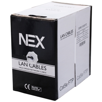 Nex NEX-5E-FTP-CCA-PE-305M, CAT5e, FTP, Patch Cord, 305m, Black