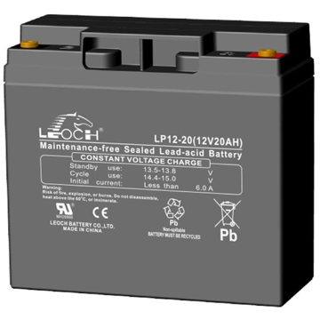 უწყვეტი კვების წყაროს აკუმულატორი Leoch LP12-20, UPS Battery, 20Ah, 12V, Black