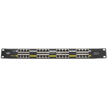 სვიჩის პანელი NEX POE-PAN16, 16-Port, PoE+ Switch Panel, Black