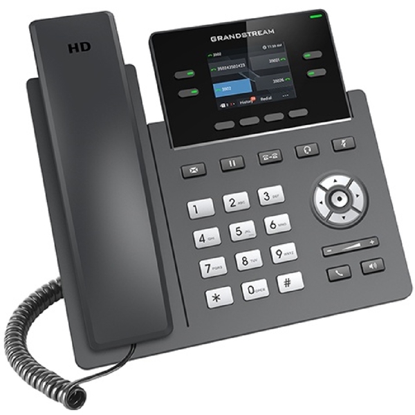 Grandstream GRP2612, IP Phone, 2 SIP, 4 Lines, Black