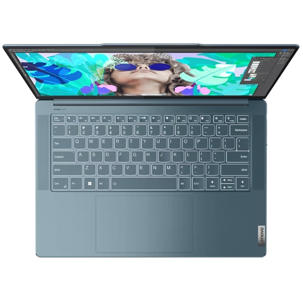 ნოუთბუქი Lenovo 83AA000ERK Yoga Slim 7 14APU8, 14.5", Ryzen 7-7840S, 32GB, 1TB SSD, Integrated, W11H, Tidal Teal