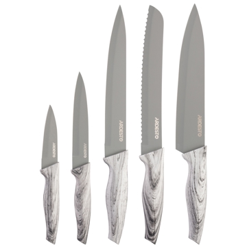 დანების ნაკრები Ardesto AR2105BG Black Mars, 5Pcs, Knife Set, Silver