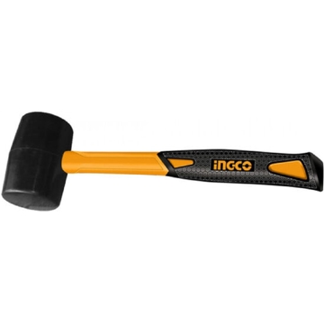 რეზინის ჩაქუჩი Ingco HRUH8216, Rubber Hammer, Black/Orange