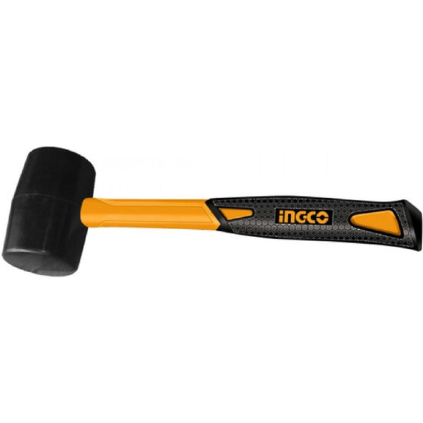 Ingco HRUH8216, Rubber Hammer, Black/Orange