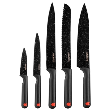 Ardesto AR2105BR Black Mars, 5Pcs, Knife Set, Black