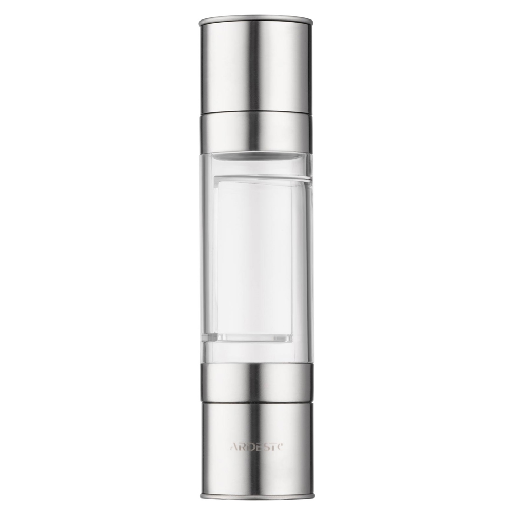 Ardesto AR2102SS Gemini, Salt And Pepper Mill, Transparent/Stainless Steel