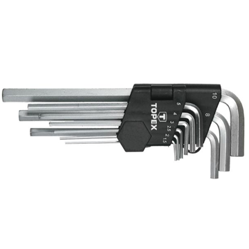 ქანჩის გასაღების ნაკრები Topex 35D956, 9 Ratchet Spanner Set, Silver