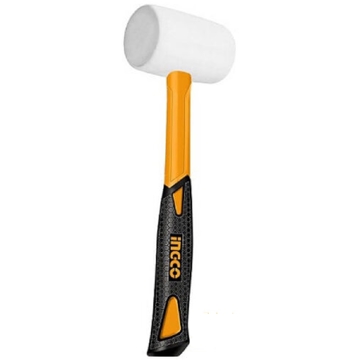 რეზინის ჩაქუჩი Ingco HRUH8308, Rubber Hammer, Black/Orange