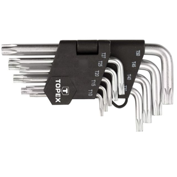 ქანჩის გასაღების ნაკრები Topex 35D960, 9 Ratchet Spanner Set, Silver