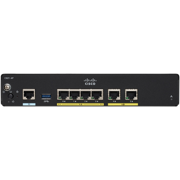 Cisco C921-4P 900 Series, Router, Black