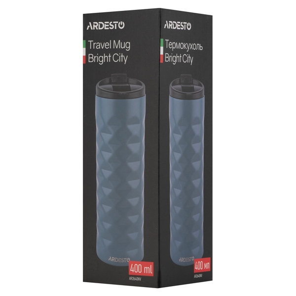 Ardesto AR2640NV Bright City, 400Ml, Thermal Mug, Dark Blue