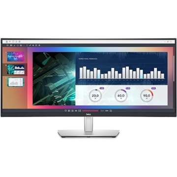 მონიტორი Dell 210-BFOB P3424WEB 34, 34", Curved Monitor, WQHD, IPS, HDMI, USB, USB-C, DP, Silver