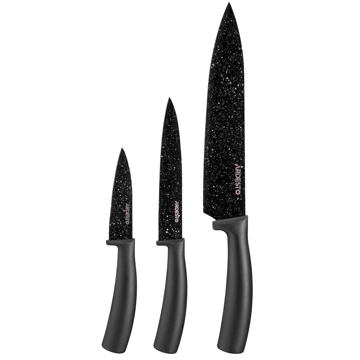 Ardesto AR2103BB Black Mars, 3Pcs, Knife Set, Black