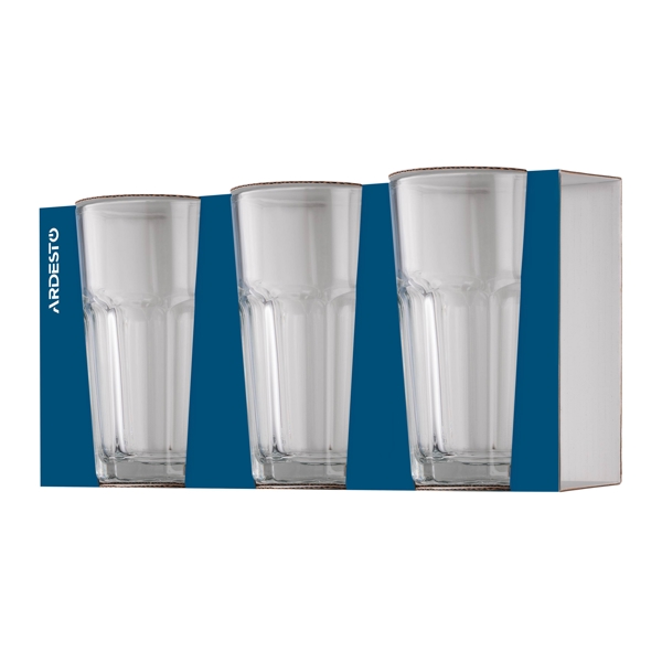 Ardesto AR2630LS Salerno, 300Ml, 3Pcs, Long Glasses Set, Transparent