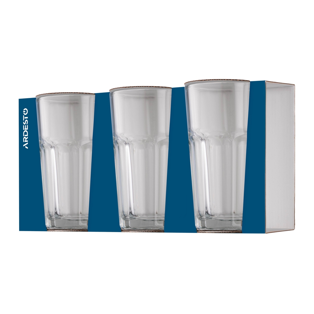 Ardesto AR2630LS Salerno, 0.3l, 3Pcs, Long Glasses Set, Transparent