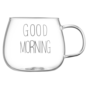 ჭიქების ნაკრები Ardesto AR2635GM Good Morning, 350Ml, 2Pcs Mug Set, Transparent