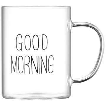 Ardesto AR2642GM Good Morning, 420Ml, 2Pcs Mug Set, Transparent