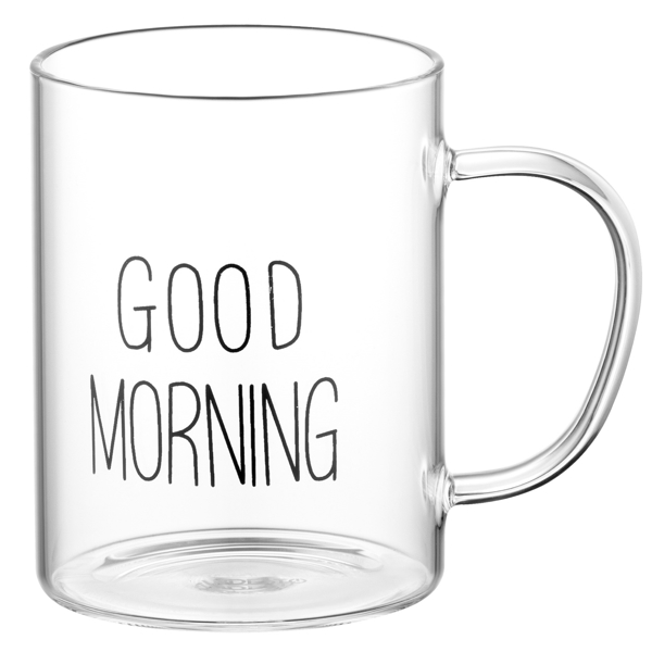 Ardesto AR2642GM Good Morning, 420Ml, 2Pcs Mug Set, Transparent