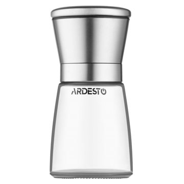  Ardesto AR2101SS Gemini, Salt And Pepper Mill, Transparent/Stainless Steel