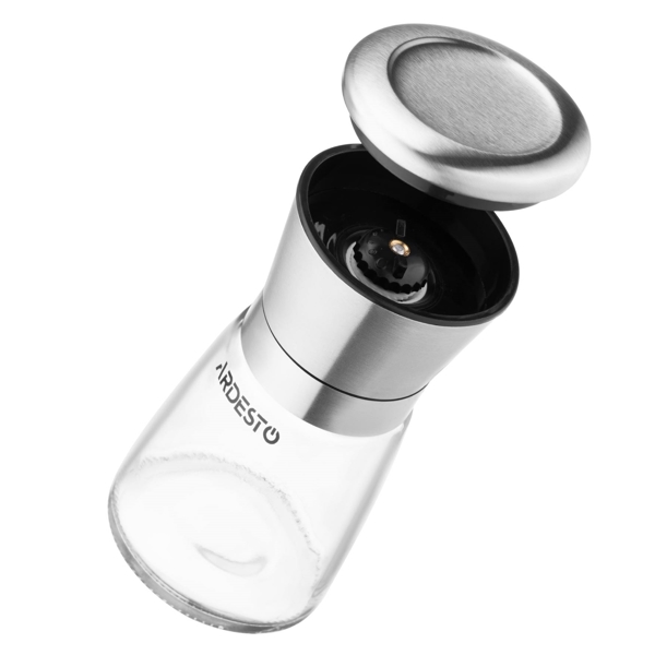 საფქვავი Ardesto AR2101SS Gemini, Salt And Pepper Mill, Transparent/Stainless Steel