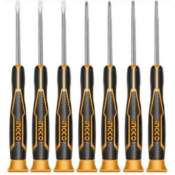 Ingco HKSD0718, 7Pcs Professional Tool Set, Black/Orange