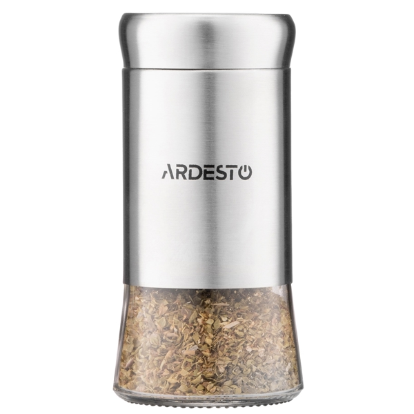 Ardesto AR1511SS Gemini, Spices Shakers Set, Transparent/Stainless Steel