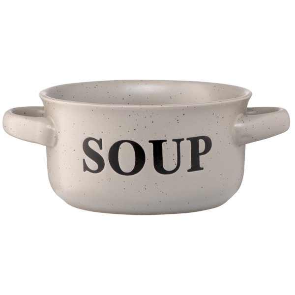 წვნიანის თასი Ardesto AR3476GR Soup Bowl Alcor, 13cm, Ceramic, Grey