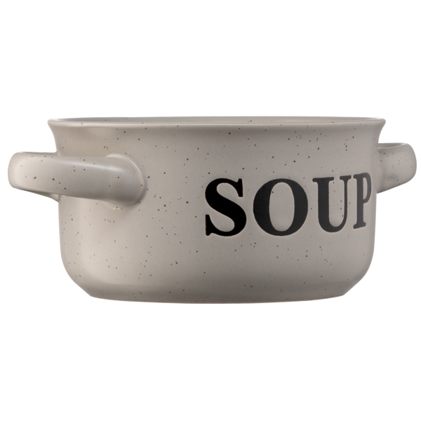 წვნიანის თასი Ardesto AR3476GR Soup Bowl Alcor, 13cm, Ceramic, Grey