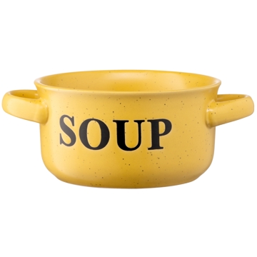 წვნიანის თასი Ardesto AR3476Y Soup bowl Alcor, 13cm, Ceramic, Yellow