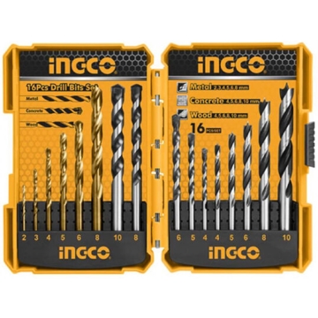 Ingco AKD9165, 16Pcs Professional Tool Set, Black/Orange