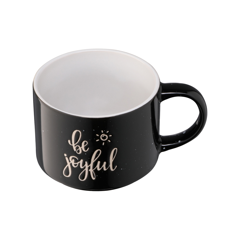 ჭიქა Ardesto AR3472BK Be Joyful, Cup, 330Ml, Black