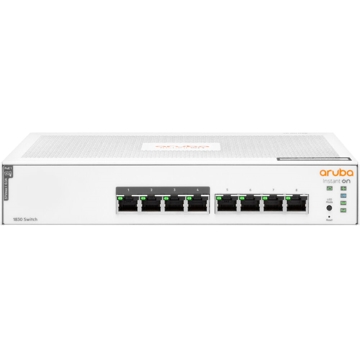 Aruba JL811A Instant On 1830, 8-Port Gigabit, PoE+ Switch, White