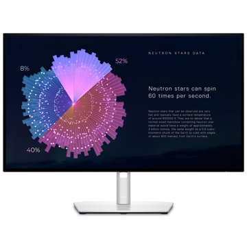 მონიტორი Dell 210-AYUJ U2722DE, 27", Monitor, QHD, IPS, USB-C, USB, HDMI, RJ-45, DP, Silver