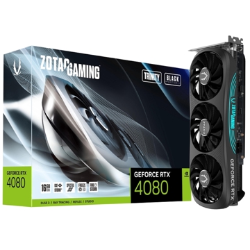 ვიდეო დაფა Zotac ZT-D40810P-10P Trinity, Gaming GeForce RTX4080, 16GB, 256bit, HDMI, DP, Black