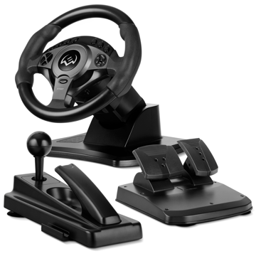 Sven SV-021436 GC-W750, PS-3/4, XB1/XB360, N-Switch, Windows, Android, Racing Wheel+Pedals, Black