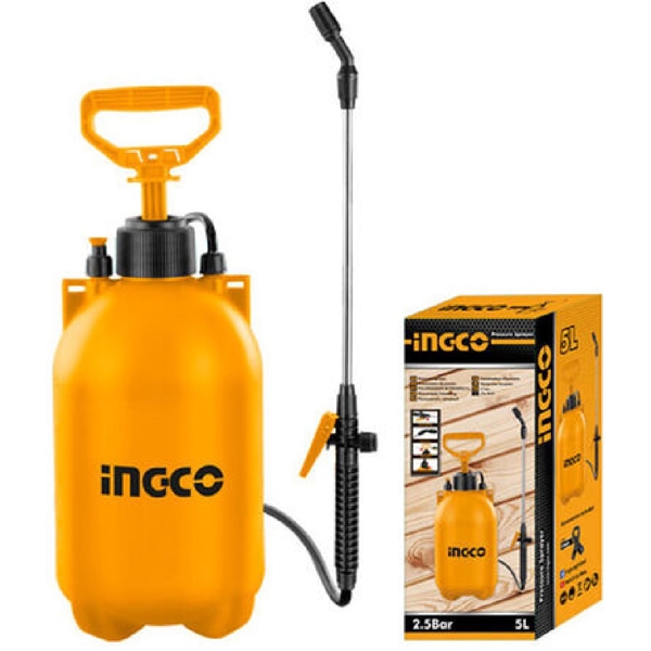 შესაწამლი აპარატი Ingco HSPP3051, 5L, Backpack Sprayer, Orange