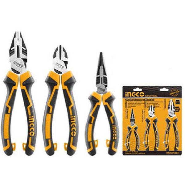 ხელსაწყოების ნაკრები Ingco HKHLPS2831, 3Pcs Professional Tool Set, Orange