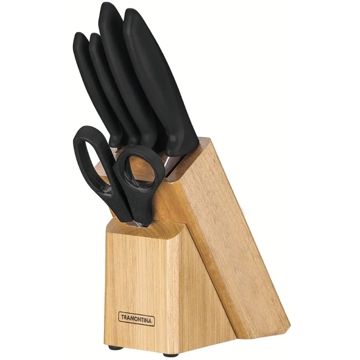 Tramontina 23498/015 Plenus, 6Pcs, Knife Set, Black