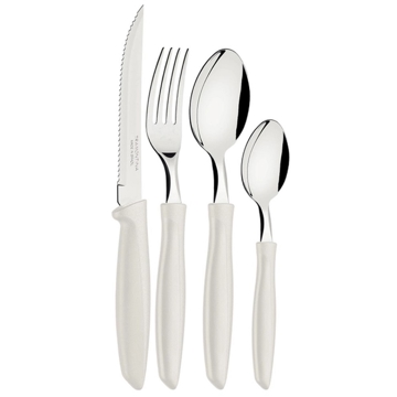 დანა-ჩანგლის ნაკრები Tramontina 23498/301 Plenus, 16Pcs, Tableware Set, White