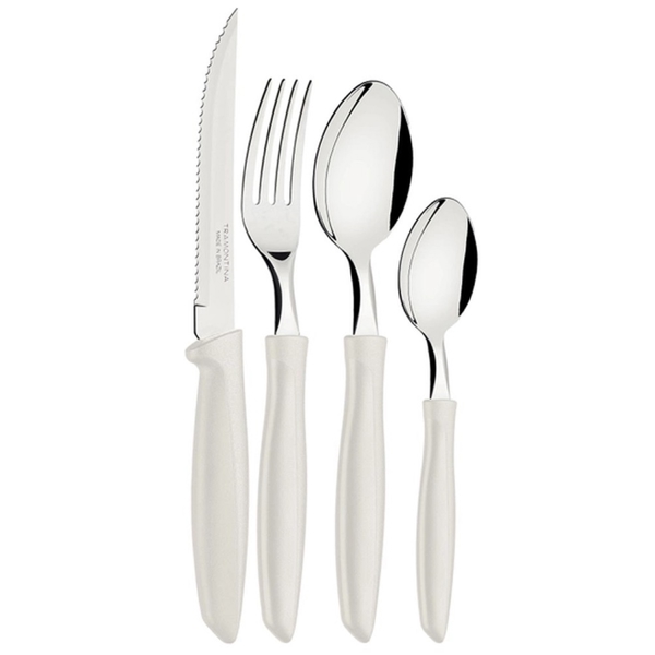 დანა-ჩანგლის ნაკრები Tramontina 23498/301 Plenus, 16Pcs, Tableware Set, White