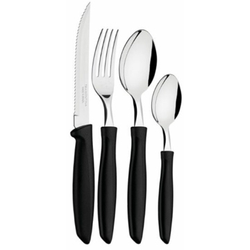 დანა-ჩანგლის ნაკრები Tramontina 23498/001 Plenus, 16Pcs, Tableware Set, Black